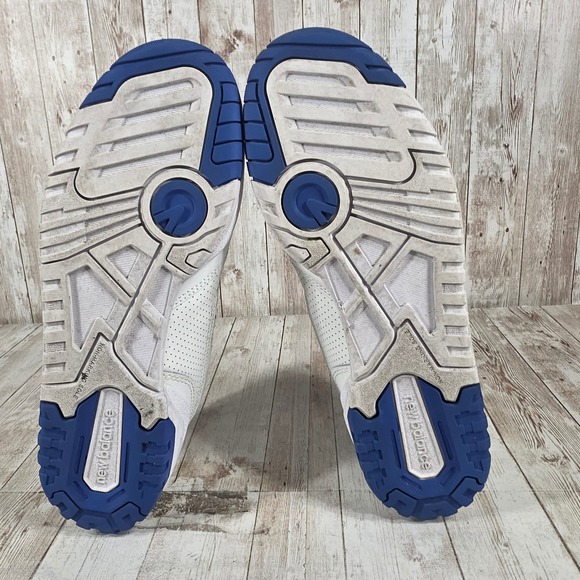 New Balance 550 Men's White Blue Low Top Basketball Sneakers Size 8.5 - Picture 7 of 8